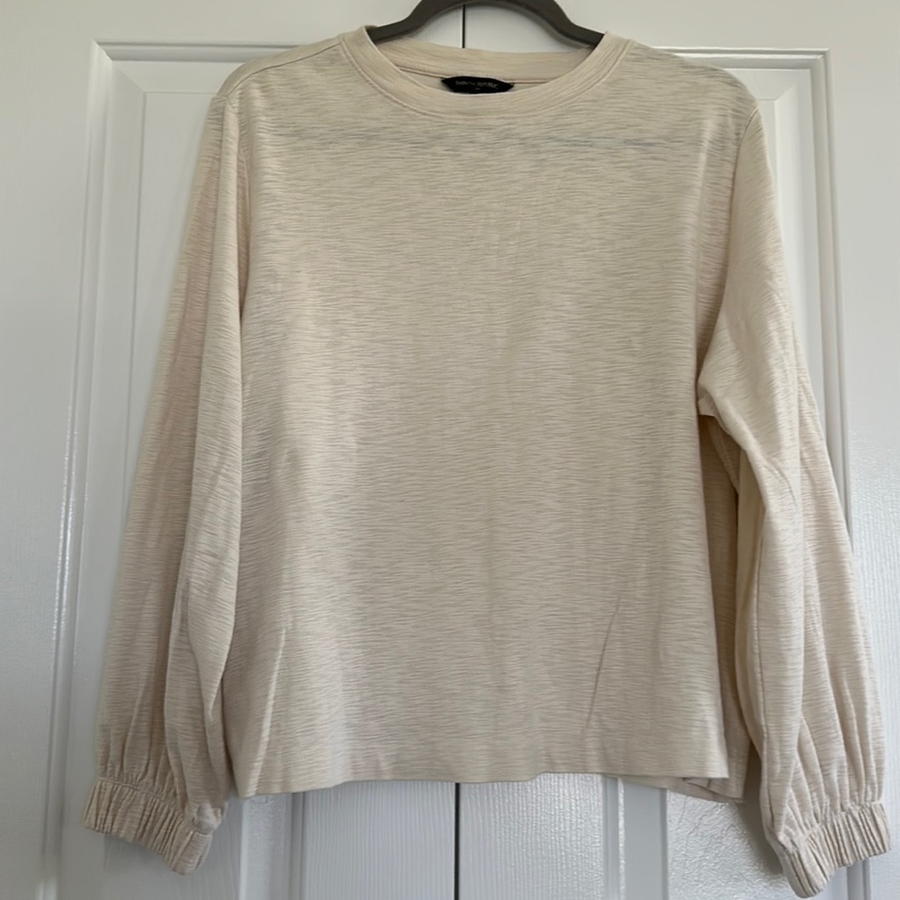 Cream long sleeve Banana Republic shirt